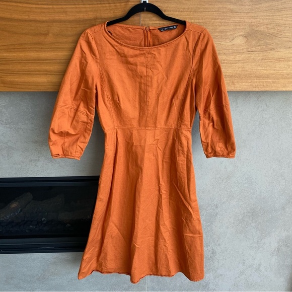 ZARA PUFFY SLEEVED DRESS, SIZE S - Picture 8 of 12